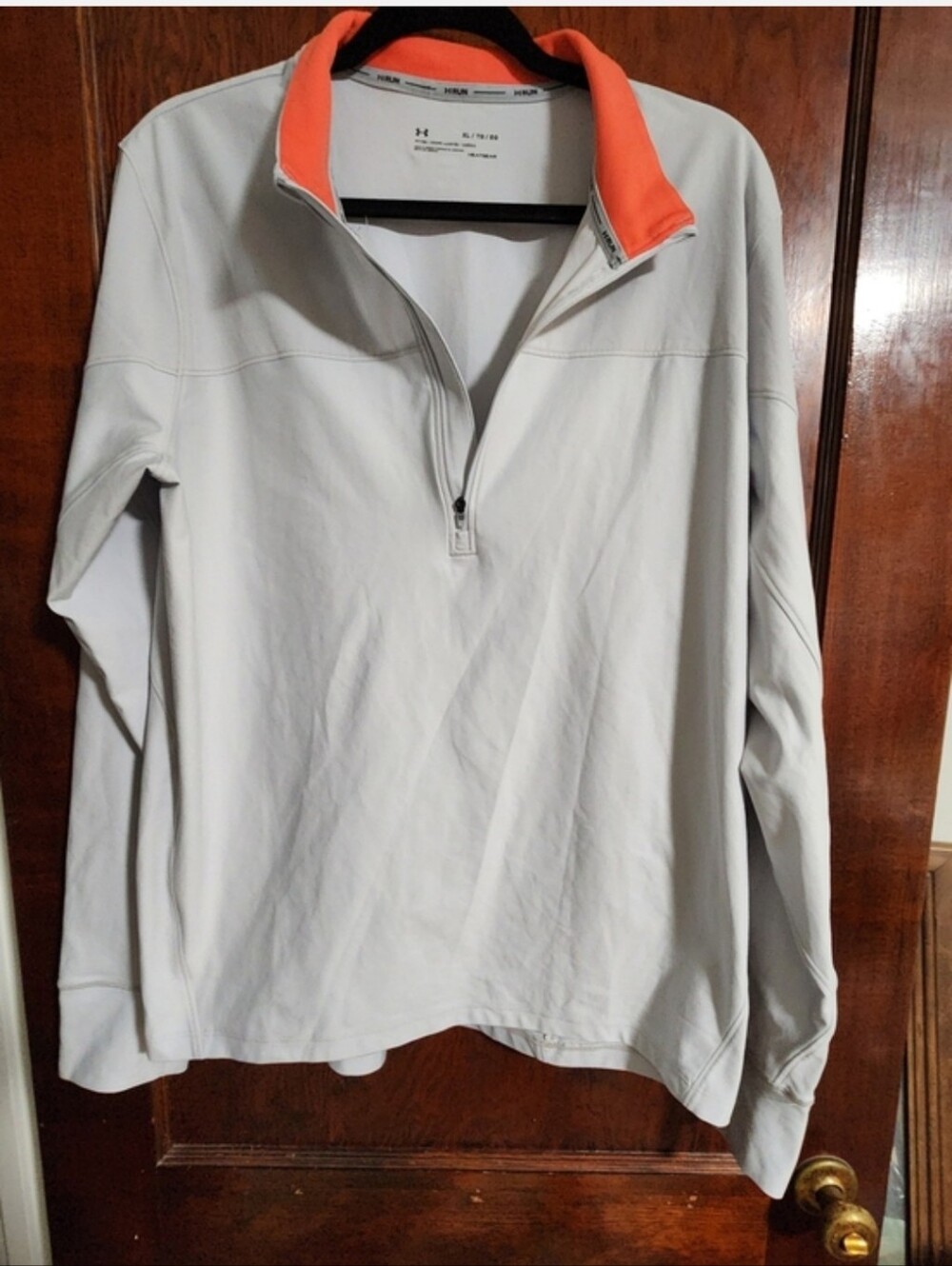 Under Armour Men's XL Quarter Zip Athletic Pullover Grey NWOT Thumbholes